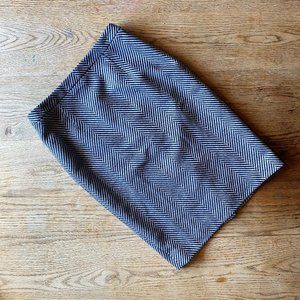 Boden British Tweed by Moon Wool Herringbone Patterned Skirt - size 8